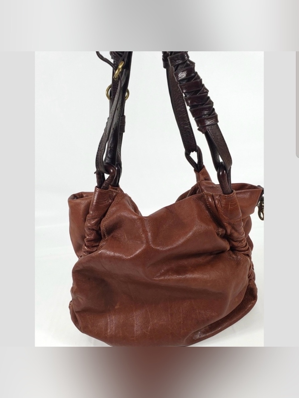 Sabina Genuine Leather Boho Hobo Bag